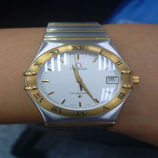 流當品拍賣 美品 原裝 Omega 歐米茄 星座 半金 石英 男錶 9成5新 喜歡價可議 